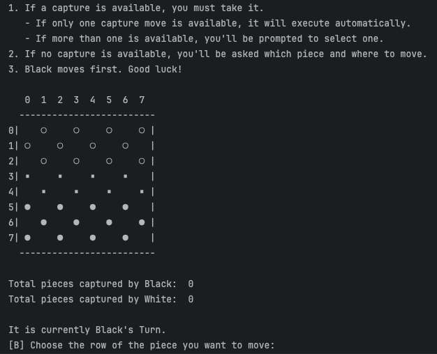 Checkers AI screenshot